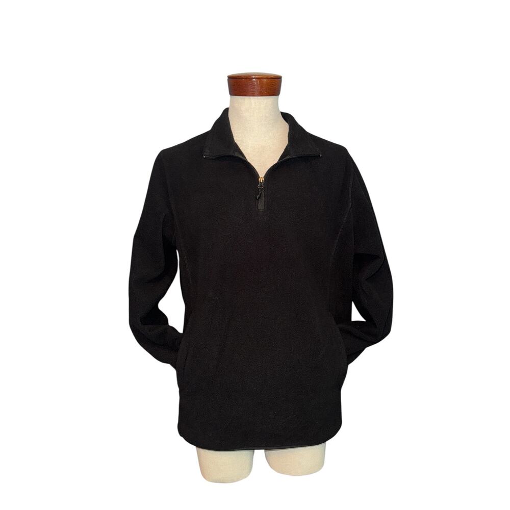 Amazon Essentials | Black Quarter Zip Fleece Pullover | Men’s L